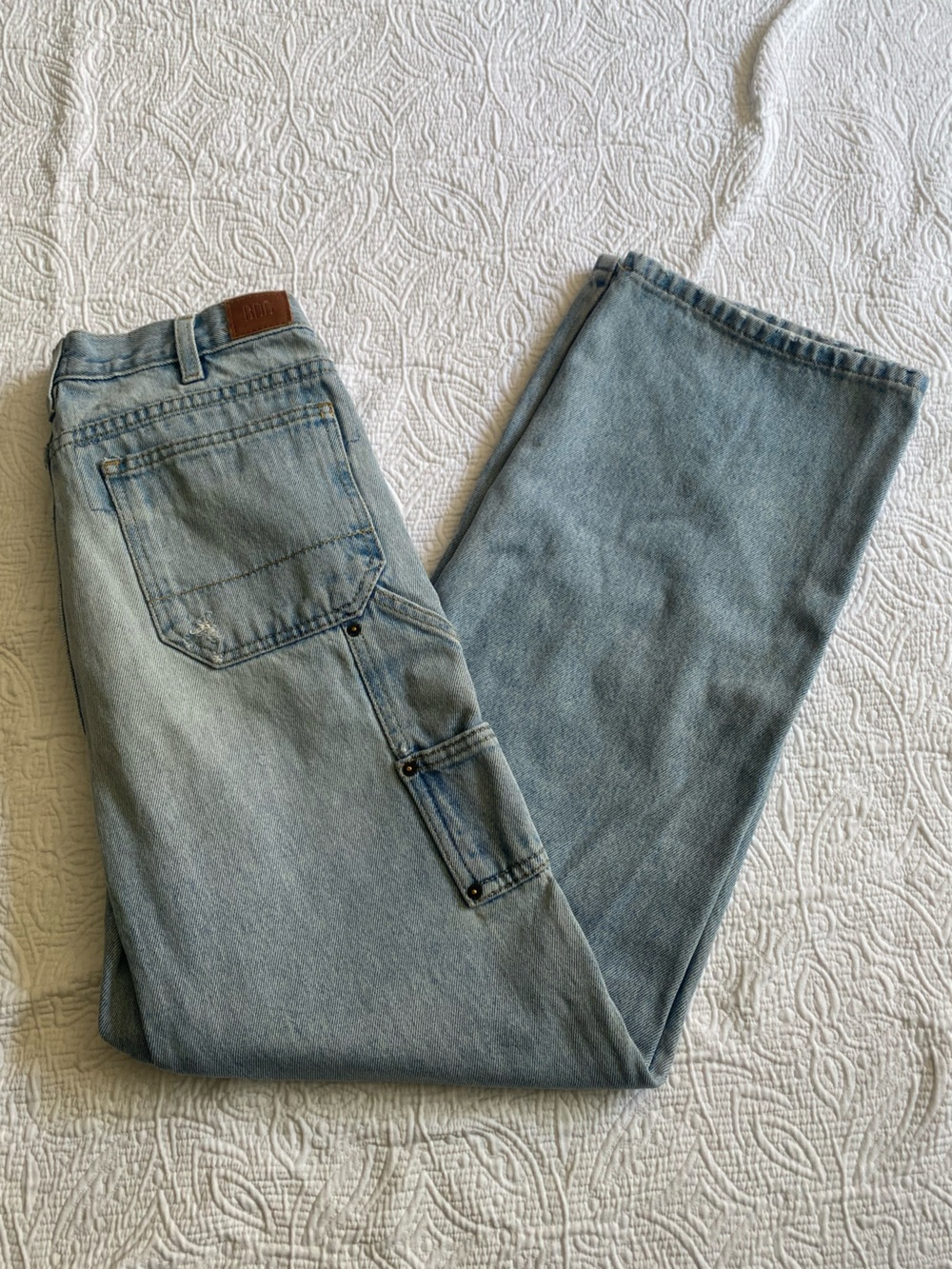 BDG Light Blue Relaxed High Rise Carpenter Jeans